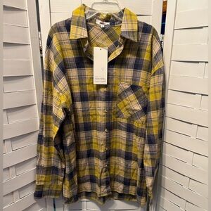 NWT GeeGee Plaid Button Shirt